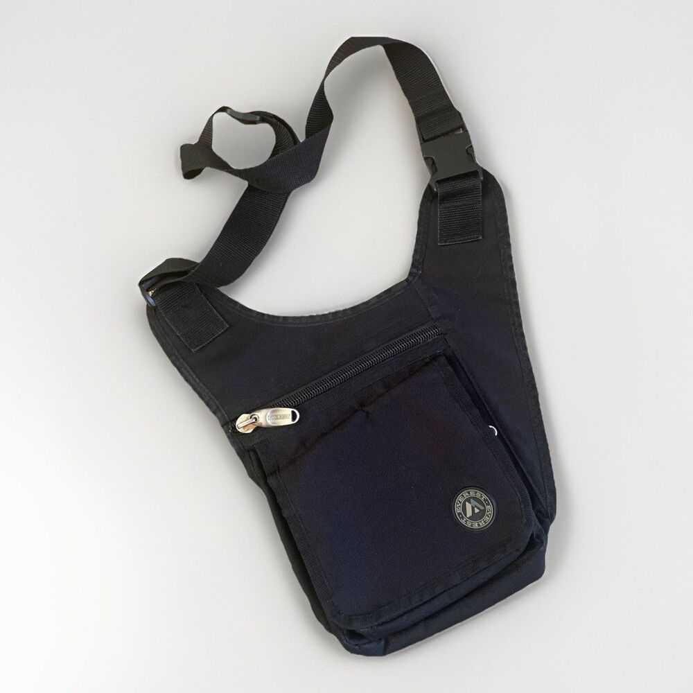 Everest Crossbody Messenger Bag Black Square Adjustable Multi-Pocket‎ Travel